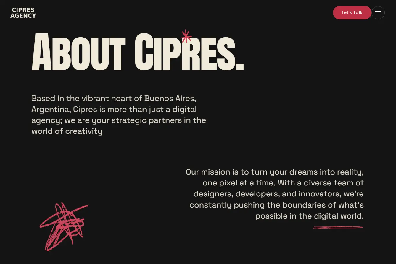 Cipres Agency - Hero section